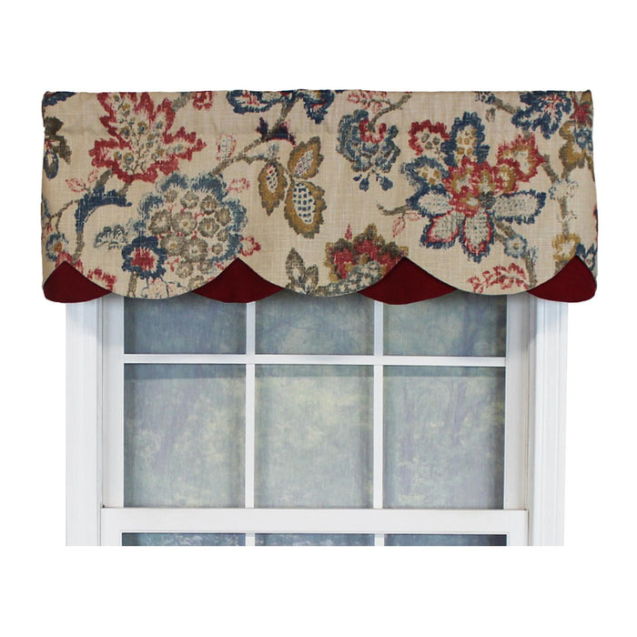 RLF Home Silvia Petticoat 100% Cotton with Fully Lined 3" Rod Pocket Valnance for Windows 50" x 15" Walnut