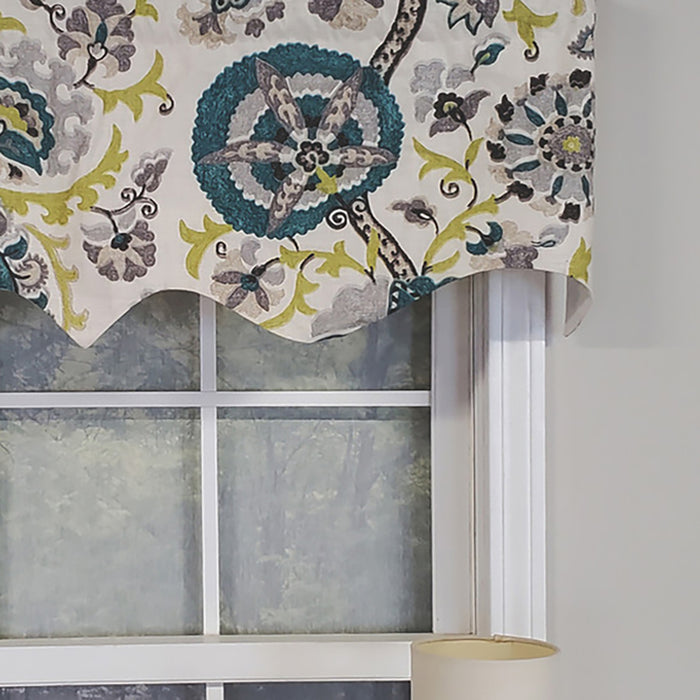 RLF Home Modern Design Classic Celtic Regal Style Window Valance 50" x 17" Emerald Green