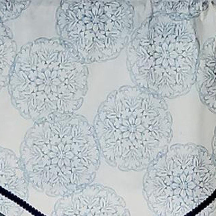 RLF Home Modern Design Classic Spindrift Cornice Style Window Valance 50" x 17" Blue