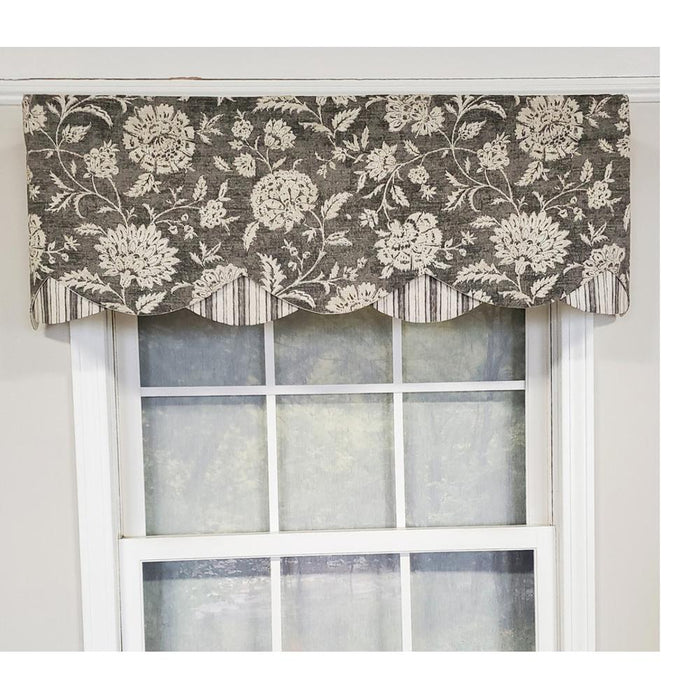 RLF Home Luxurious Modern Design Classic Basanti Petticoat Style Window Valance 50" x 15"