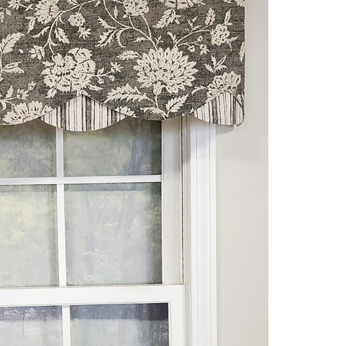 RLF Home Luxurious Modern Design Classic Basanti Petticoat Style Window Valance 50" x 15"