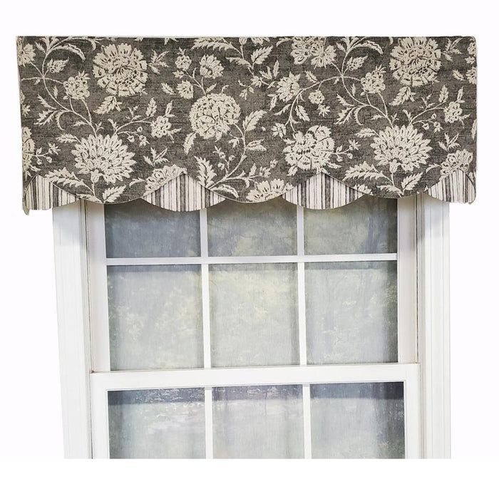 RLF Home Luxurious Modern Design Classic Basanti Petticoat Style Window Valance 50" x 15"