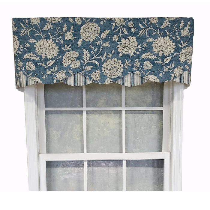 RLF Home Luxurious Modern Design Classic Basanti Petticoat Style Window Valance 50" x 15"