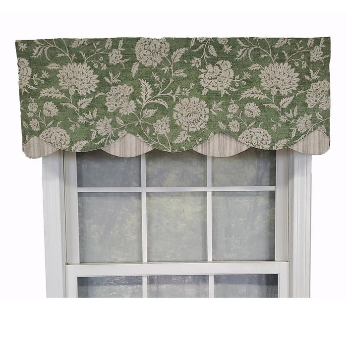 RLF Home Luxurious Modern Design Classic Basanti Petticoat Style Window Valance 50" x 15"