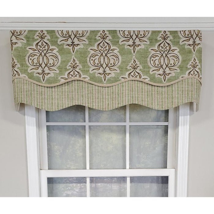RLF Home Luxurious Modern Design Classic Jenna Glory Style Window Valance 50" x 16"