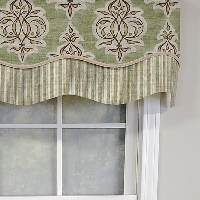 RLF Home Luxurious Modern Design Classic Jenna Glory Style Window Valance 50" x 16"