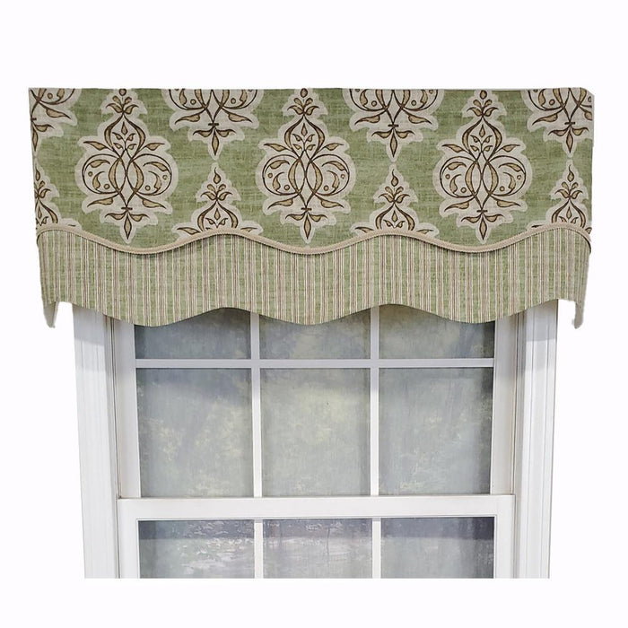 RLF Home Luxurious Modern Design Classic Jenna Glory Style Window Valance 50" x 16"