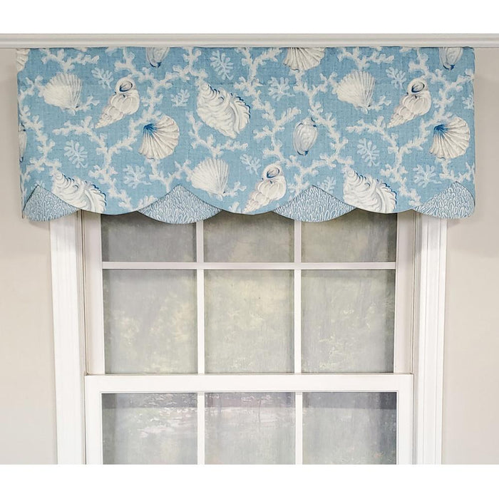 RLF Home Luxurious Modern Design Classic Windamar Petticoat Style Window Valance 50" x 15"