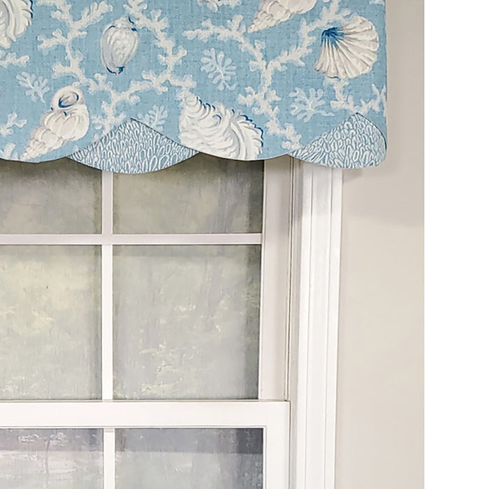 RLF Home Luxurious Modern Design Classic Windamar Petticoat Style Window Valance 50" x 15"
