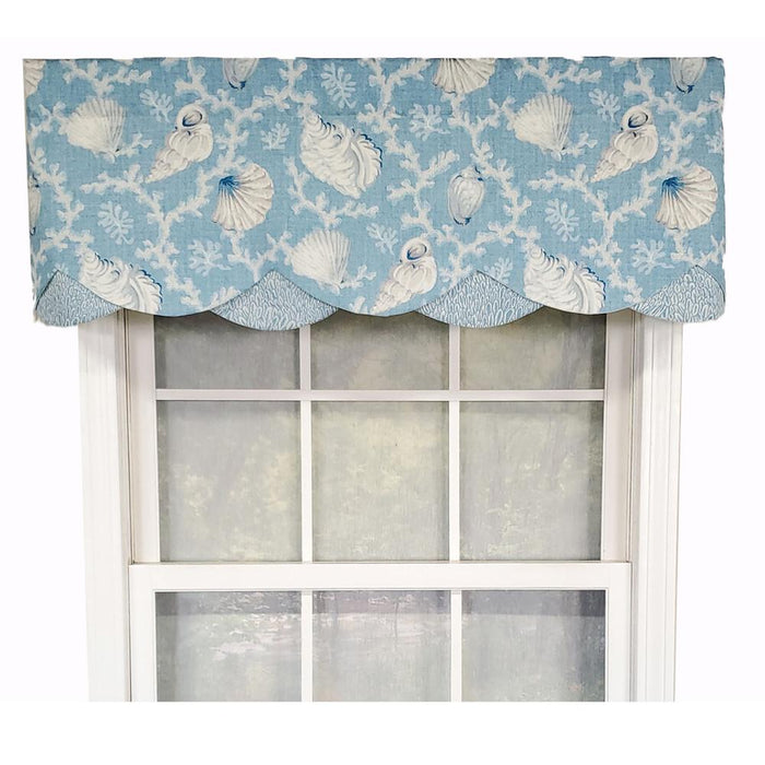 RLF Home Luxurious Modern Design Classic Windamar Petticoat Style Window Valance 50" x 15"