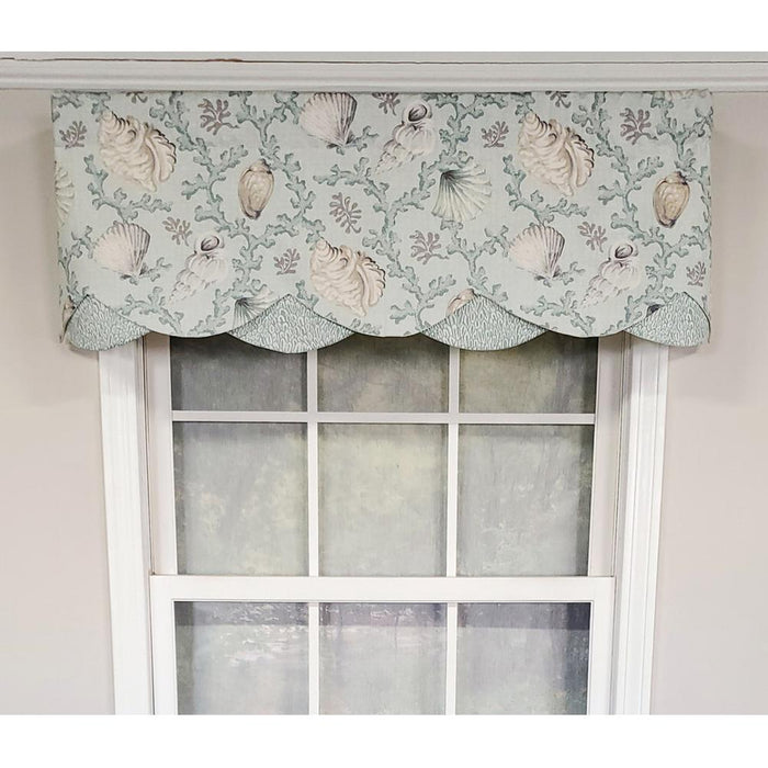 RLF Home Luxurious Modern Design Classic Windamar Petticoat Style Window Valance 50" x 15"