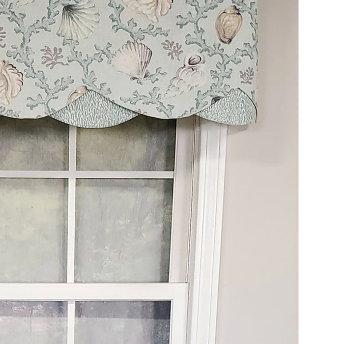 RLF Home Luxurious Modern Design Classic Windamar Petticoat Style Window Valance 50" x 15"