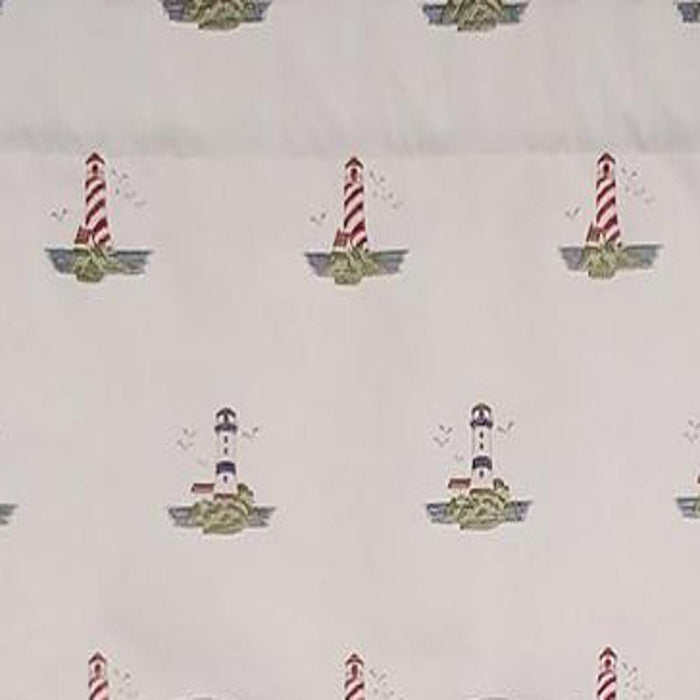 RLF Home Modern Design Classic Lighthouse Regal Style Window Valance 50" x 17" Vanilla