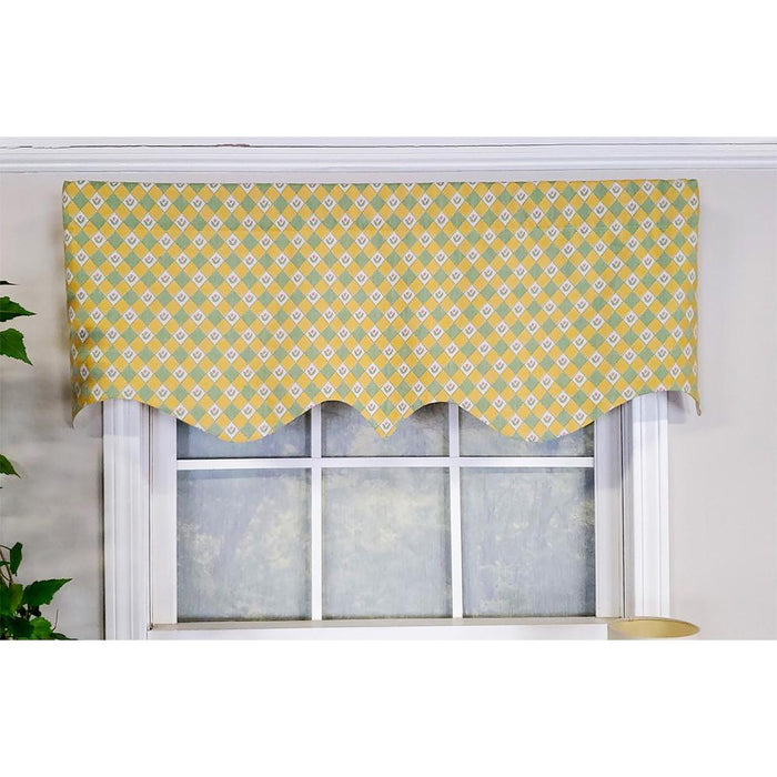 RLF Home Modern Design Classic Petite Flower Regal Style Window Valance 50" x 17" Spring
