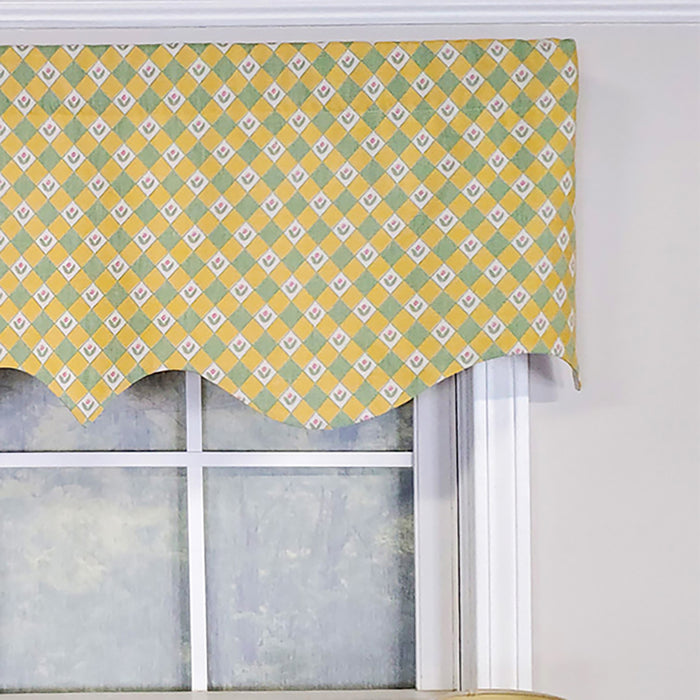 RLF Home Modern Design Classic Petite Flower Regal Style Window Valance 50" x 17" Spring