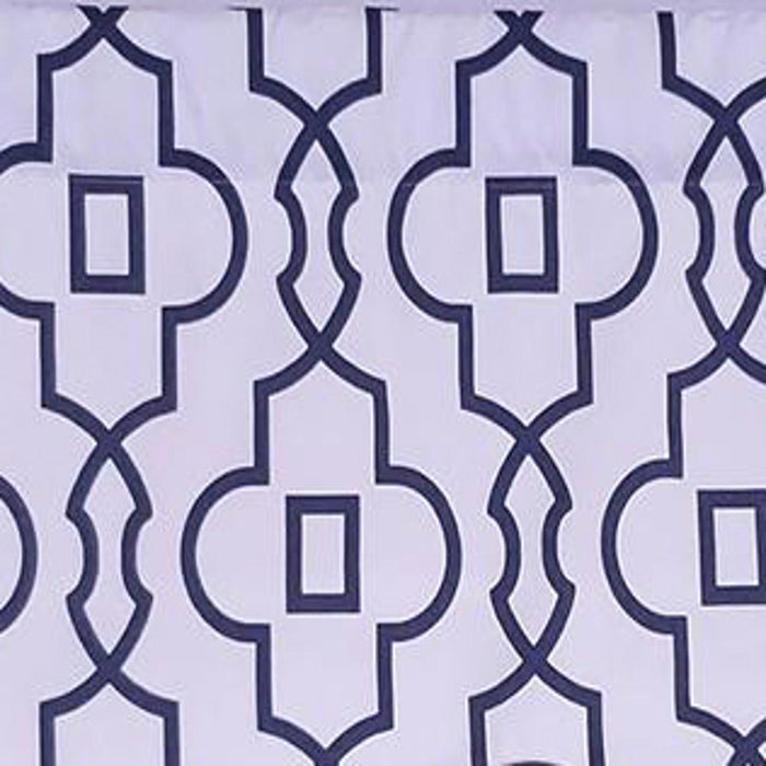 RLF Home Modern Design Classic Crusade Regal Style Window Valance  50" x 17" Light Navy