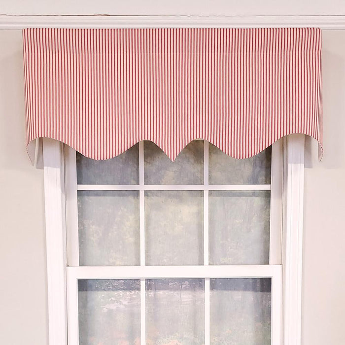 RLF Home Luxurious Modern Design Classic MG-Ticking Stripe Regal Style Window Valance 50" x 17"