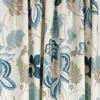 RLF Home Samanta Window Treatment 100% Cotton High-Quality Decorator Fabric Fully Lined Curtain Panels Blue