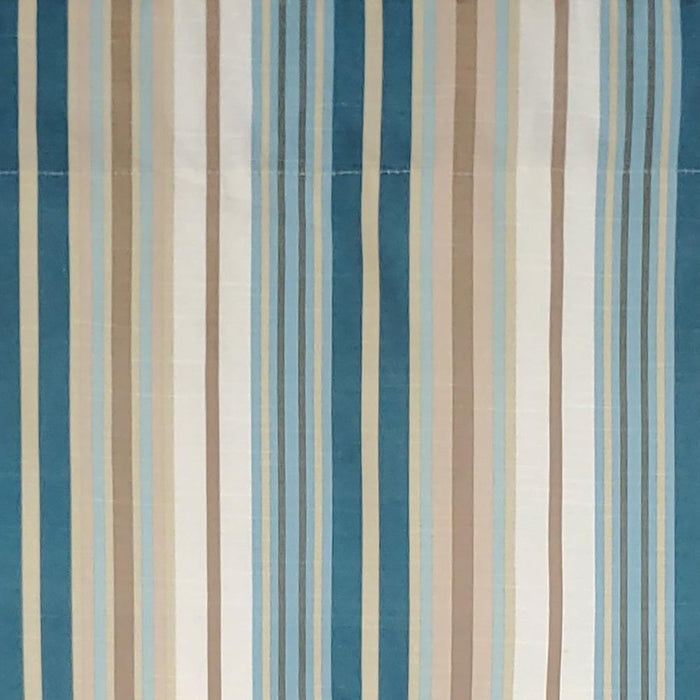 RLF Home Elisa Stripe Regal 100% Cotton with Fully Lined 3" Rod Pocket High Quality Spot Clean Valance 50" x 17" Blue