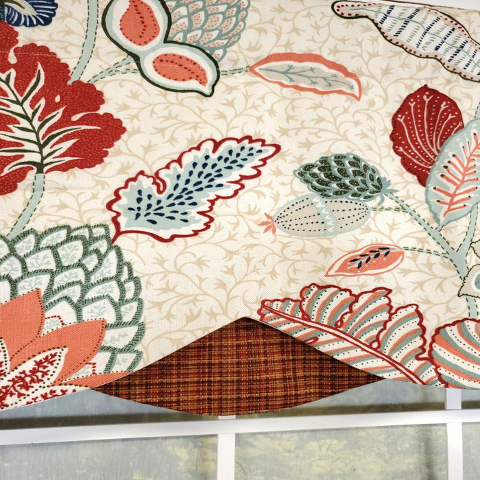 RLF Home xenia Petticoat 3" Rod Pocket Lining Luxurious and Elegant Window Treatment Valance 50" x 15" Rust