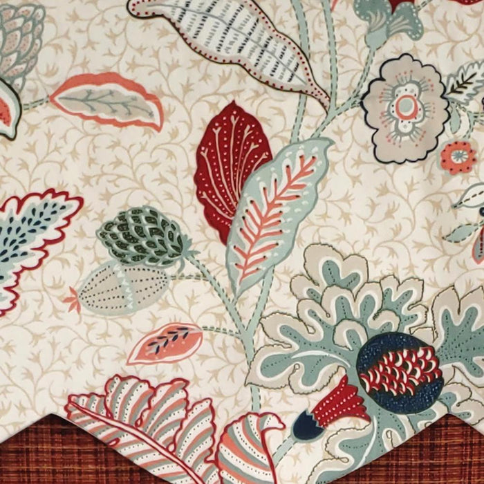 RLF Home xenia Petticoat 3" Rod Pocket Lining Luxurious and Elegant Window Treatment Valance 50" x 15" Rust