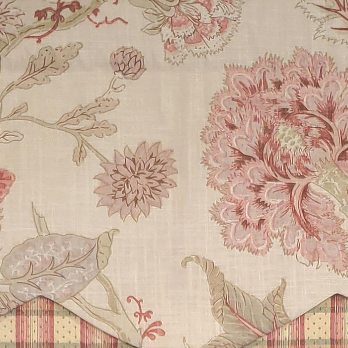 RLF Home Venetia Petticoat 3" Rod Pocket Lining Luxurious and Elegant Window Treatment Valance 50" x 15" Pink