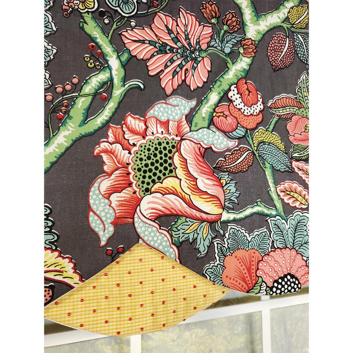 RLF Home Zoe Petticoat 3" Rod Pocket Lining Luxurious and Elegant Window Treatment Valance 50" x 15" Black