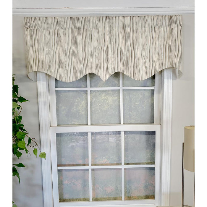 RLF Home Varvara Regal 3" Rod Pocket Lining Luxurious and Elegant Window Treatment Valance 50" x 17" Charcoal