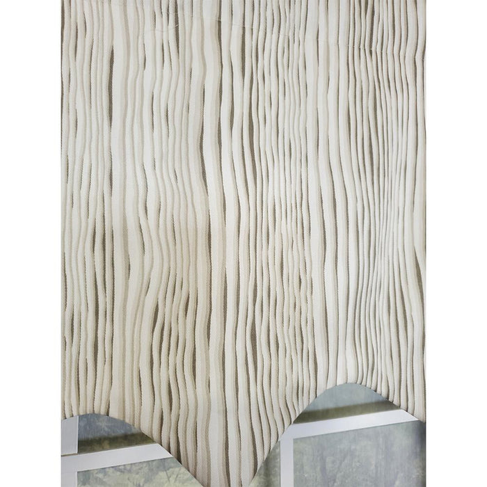 RLF Home Varvara Regal 3" Rod Pocket Lining Luxurious and Elegant Window Treatment Valance 50" x 17" Charcoal