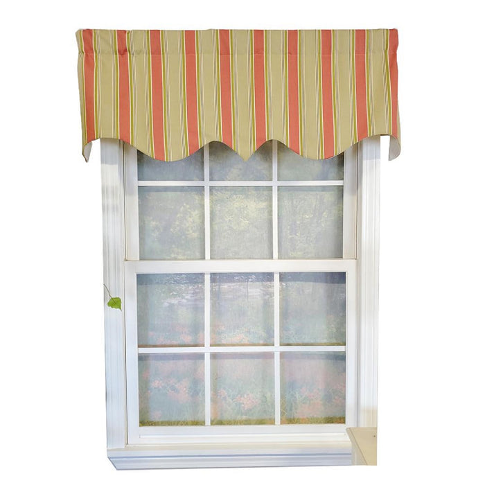 RLF Home Thalia Regal 3" Rod Pocket Lining Luxurious and Elegant Window Treatment Valance 50" x 17" Melon