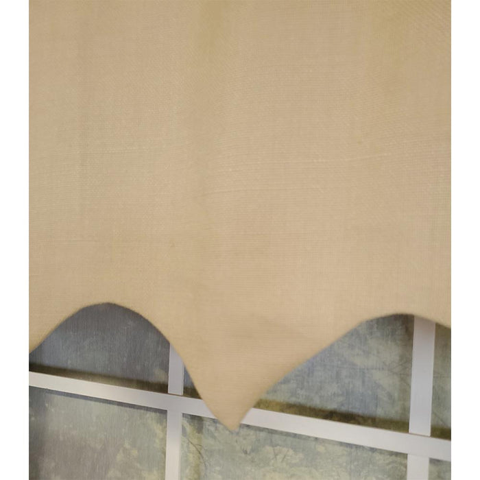 RLF Home Slub Duck Regal 3" Rod Pocket Lining Luxurious and Elegant Window Treatment Valance 50" x 17" Khaki