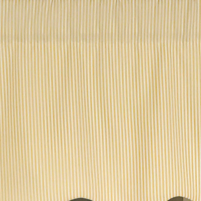 RLF Home Pin Stripe Regal 3" Rod Pocket Lining Luxurious and Elegant Window Treatment Valance 50" x 17" Yellow