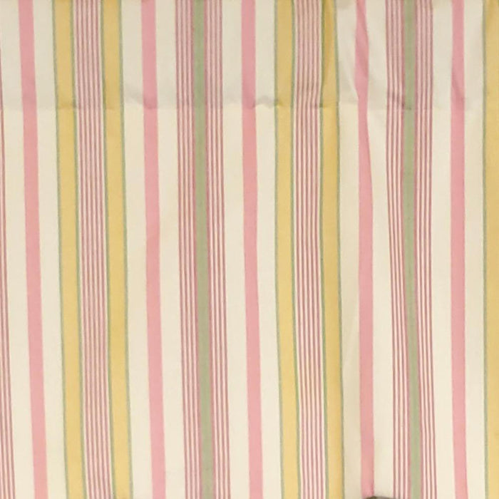 RLF Home Guava Stripe Regal 3" Rod Pocket Lining Luxurious and Elegant Window Treatment Valance 50" x 17" Pink