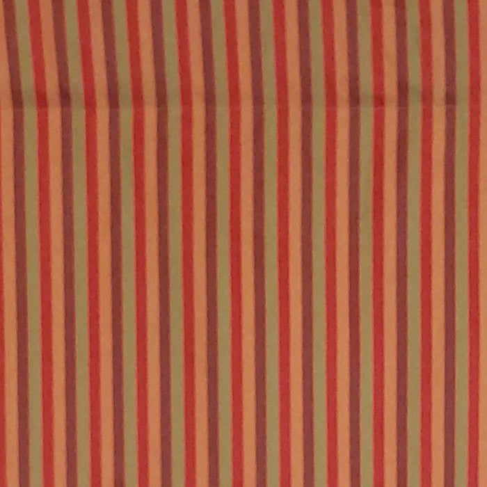 RLF Home Roman Stripe Regal 3" Rod Pocket Lining Luxurious and Elegant Window Treatment Valance 50" x 17" Orange