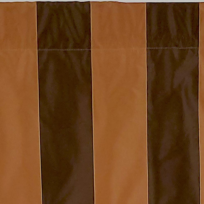 RLF Home Pascal Stripe Regal 3" Rod Pocket Lining Luxurious and Elegant Window Treatment Valance 50" x 17" Espresso