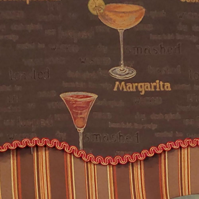 RLF Home Margarita Glory 3" Rod Pocket Lining Luxurious and Elegant Window Treatment Valance 50" x 16" Oakwood