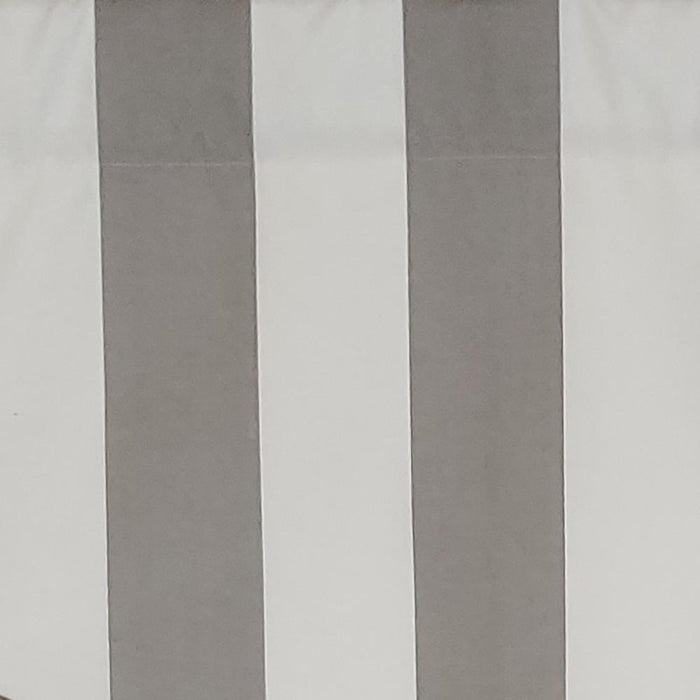 RLF Home Cabana Stripe Cornice 3" Rod Pocket Lining Luxurious and Elegant Window Treatment Valance 50" x 17" Gray