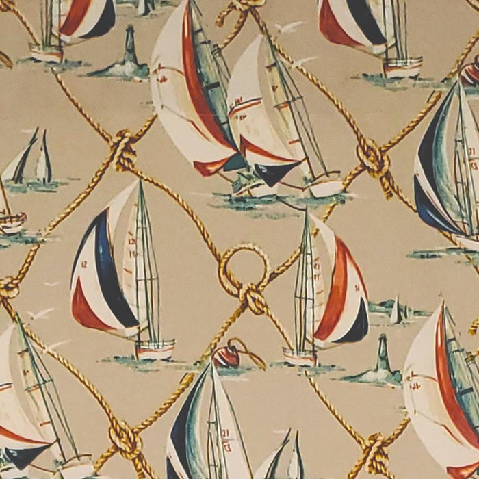 RLF Home Sail Away Provance 3" Rod Pocket Lining Luxurious and Elegant Window Treatment Valance 50" x 15" Beige