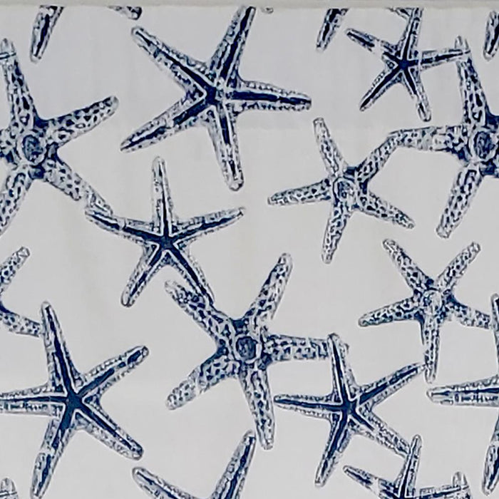 RLF Home Sea Friends Cornice 3" Rod Pocket Lining Luxurious and Elegant Window Treatment Valance 50" x 17" Navy