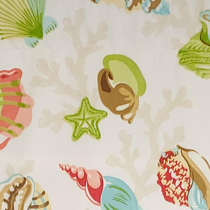 RLF Home Bay Beach Cornice 3" Rod Pocket Lining Luxurious and Elegant Window Treatment Valance 50" x 17" Multi
