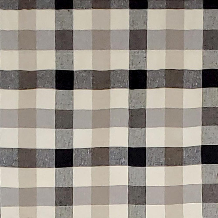 RLF Home Ruskin Check Provance 3" Rod Pocket Lining Luxurious and Elegant Window Treatment Valance 50" x 15" Black