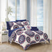 Chic Home Medallion Modern Pattern Microfiber 6/8 Pieces Comforter Bed In A Bag Sheet Set & Decorative Shams - Twin 66x90, Navy - Twin