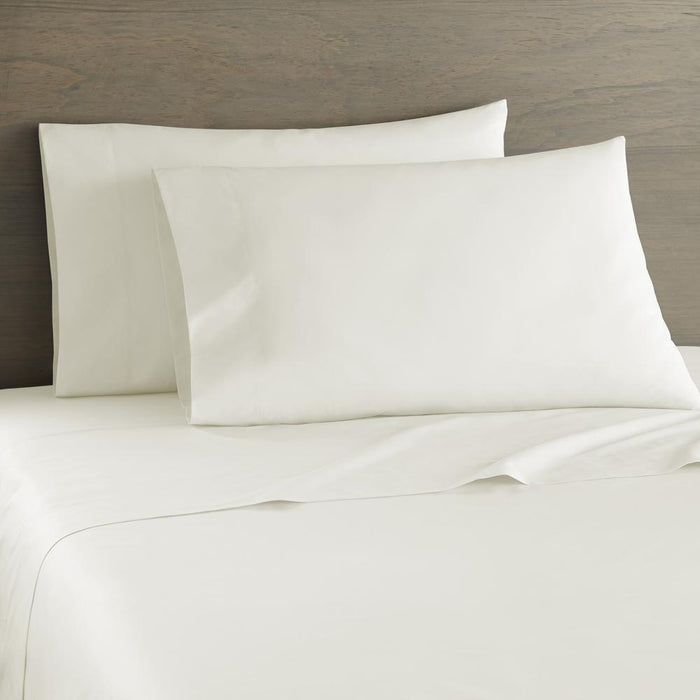 250 Thread Count Cotton Percale Sheet Set, California King, Alabaster - California King,Alabaster