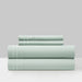 Chic Home Savannah Sheet Set Solid Color With Dual Stripe Embroidery - Includes 1 Flat, 1 Fitted Sheet, and 2 Pillowcases - 4 Piece - King 108x102", Green - Green
