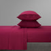 Chic Home Harley Sheet Set Solid Color With Pleated Details - Includes 1 Flat, 1 Fitted Sheet, and 2 Pillowcases - 4 Piece - Queen 90x102", Wine - Wine