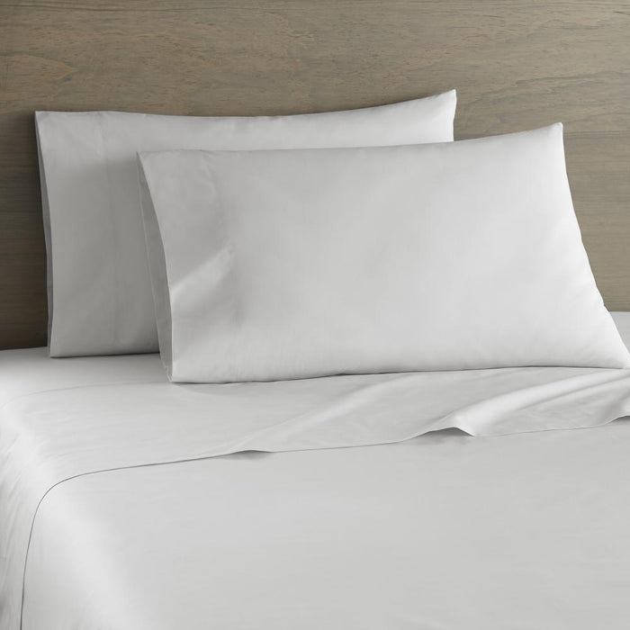 250 Thread Count Cotton Percale Sheet Set, Queen, Misty Gray - Queen,Misty Gray