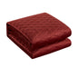 NY&C Home Wafa 3 Piece Velvet Quilt Set Diamond Stitched Pattern Bedding - Pillow Shams Included, Queen, Brick - Queen
