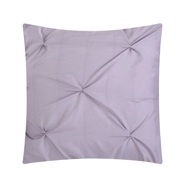 Chic Home Mycroft Pinch Pleated Ruffled Bed In A Bag Soft Microfiber Sheets 10 Pieces Comforter Decorative Pillows & Shams - Queen 90x90, Lavender - Queen