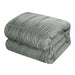 Chic Home Kaiah 3 Piece Comforter Set Contemporary Striped Ruched Ruffled Design Bedding - Decorative Pillow Shams Included King Grey - King