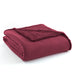 Shavel Micro Flannel High Quality Reversible Solid Patterned Super Soft Sherpa Blanket - Full/Queen 90x90" - Wine - Full/Queen,Wine